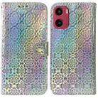 For Motorola Moto G05 / E15 Colorful Magnetic Buckle Leather Phone Case(Silver) - 1