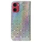 For Motorola Moto G05 / E15 Colorful Magnetic Buckle Leather Phone Case(Silver) - 3