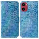 For Motorola Moto G05 / E15 Colorful Magnetic Buckle Leather Phone Case(Blue) - 1