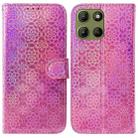 For Motorola Moto G15 Colorful Magnetic Buckle Leather Phone Case(Pink) - 1