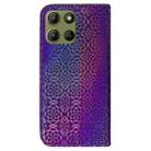 For Motorola Moto G15 Colorful Magnetic Buckle Leather Phone Case(Purple) - 3
