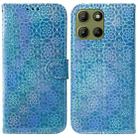 For Motorola Moto G15 Colorful Magnetic Buckle Leather Phone Case(Blue) - 1