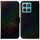 For Motorola Edge 60 Fusion / Edge 5G 2025 Colorful Magnetic Buckle Leather Phone Case(Black) - 1