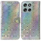 For Motorola Moto G56 5G / G66j 5G / G66y 5G Colorful Magnetic Buckle Leather Phone Case(Silver) - 1
