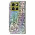 For Motorola Moto G86 5G Colorful Magnetic Buckle Leather Phone Case(Silver) - 3