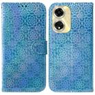For OPPO A59 5G / A2M Colorful Magnetic Buckle Leather Phone Case(Blue) - 1