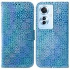 For OPPO Reno11 F Global Colorful Magnetic Buckle Leather Phone Case(Blue) - 1