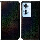 For OPPO F25 Pro 5G Global Colorful Magnetic Buckle Leather Phone Case(Black) - 1