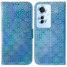 For OPPO F25 Pro 5G Global Colorful Magnetic Buckle Leather Phone Case(Blue) - 1