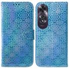 For OPPO A60 4G Colorful Magnetic Buckle Leather Phone Case(Blue) - 1