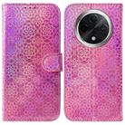 For OPPO A3 Pro 5G Colorful Magnetic Buckle Leather Phone Case(Pink) - 1