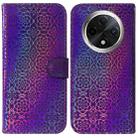 For OPPO A3 Pro 5G Colorful Magnetic Buckle Leather Phone Case(Purple) - 1