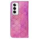 For OPPO Reno12 5G Global Colorful Magnetic Buckle Leather Phone Case(Pink) - 3