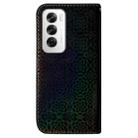 For OPPO Reno12 5G Global Colorful Magnetic Buckle Leather Phone Case(Black) - 3