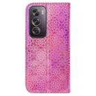 For OPPO Reno12 Pro 5G Global Colorful Magnetic Buckle Leather Phone Case(Pink) - 3