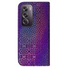 For OPPO Reno12 Pro 5G Global Colorful Magnetic Buckle Leather Phone Case(Purple) - 3