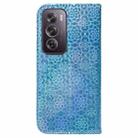 For OPPO Reno12 Pro 5G Global Colorful Magnetic Buckle Leather Phone Case(Blue) - 3