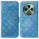 For OPPO Reno12 F 5G Colorful Magnetic Buckle Leather Phone Case(Blue) - 1