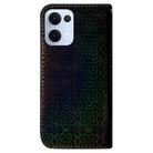For OPPO Reno13 Global Colorful Magnetic Buckle Leather Phone Case(Black) - 3