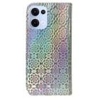 For OPPO Reno13 Global Colorful Magnetic Buckle Leather Phone Case(Silver) - 3