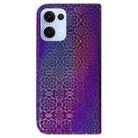 For OPPO Reno13 Global Colorful Magnetic Buckle Leather Phone Case(Purple) - 3