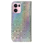 For OPPO Reno13 Pro Global Colorful Magnetic Buckle Leather Phone Case(Silver) - 3