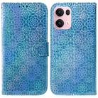 For OPPO Reno13 Pro Global Colorful Magnetic Buckle Leather Phone Case(Blue) - 1
