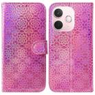 For OPPO A5 Pro 5G Colorful Magnetic Buckle Leather Phone Case(Pink) - 1