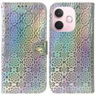 For OPPO A5 Pro 5G Colorful Magnetic Buckle Leather Phone Case(Silver) - 1