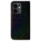 For OPPO Reno13 F 4G / 5G Colorful Magnetic Buckle Leather Phone Case(Black) - 3