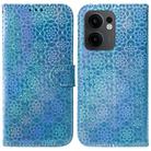 For OPPO Reno13 F 4G / 5G Colorful Magnetic Buckle Leather Phone Case(Blue) - 1