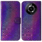 For Realme 11 5G/Narzo 60 India Version Colorful Magnetic Buckle Leather Phone Case(Purple) - 1