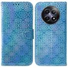 For Realme 12 5G Colorful Magnetic Buckle Leather Phone Case(Blue) - 1