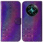 For Realme 12+ Colorful Magnetic Buckle Leather Phone Case(Purple) - 1