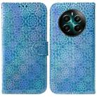 For Realme 12+ Colorful Magnetic Buckle Leather Phone Case(Blue) - 1