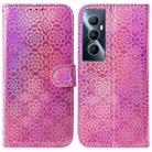 For Realme C65 4G Colorful Magnetic Buckle Leather Phone Case(Pink) - 1