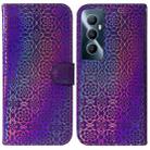 For Realme C65 4G Colorful Magnetic Buckle Leather Phone Case(Purple) - 1