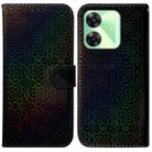 For Realme C61 / C63 / Note 60 Colorful Magnetic Buckle Leather Phone Case(Black) - 1