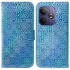 For Realme GT 6 / GT 6T / GT Neo6 Colorful Magnetic Buckle Leather Phone Case(Blue) - 1