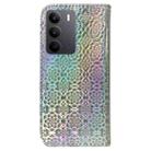 For Realme C75 Colorful Magnetic Buckle Leather Phone Case(Silver) - 3