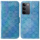 For Realme C75 Colorful Magnetic Buckle Leather Phone Case(Blue) - 1