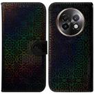 For Realme 13+ Global Colorful Magnetic Buckle Leather Phone Case(Black) - 1