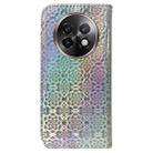 For Realme 13+ Global Colorful Magnetic Buckle Leather Phone Case(Silver) - 3