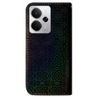 For Realme 14 Colorful Magnetic Buckle Leather Phone Case(Black) - 3