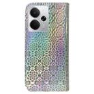 For Realme 14 Colorful Magnetic Buckle Leather Phone Case(Silver) - 3