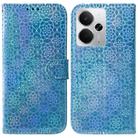 For Realme 14 Colorful Magnetic Buckle Leather Phone Case(Blue) - 1