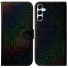 For Samsung Galaxy M54 Colorful Magnetic Buckle Leather Phone Case(Black) - 1