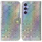 For Samsung Galaxy S23 FE 5G Colorful Magnetic Buckle Leather Phone Case(Silver) - 1