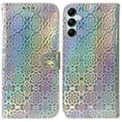For Samsung Galaxy M34 5G/F34 5G Colorful Magnetic Buckle Leather Phone Case(Silver) - 1