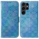 For Samsung Galaxy S24 Ultra 5G Colorful Magnetic Buckle Leather Phone Case(Blue) - 1